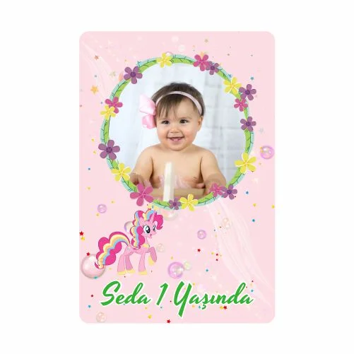 Unıcorn Temalı Doğum Günü Afişi